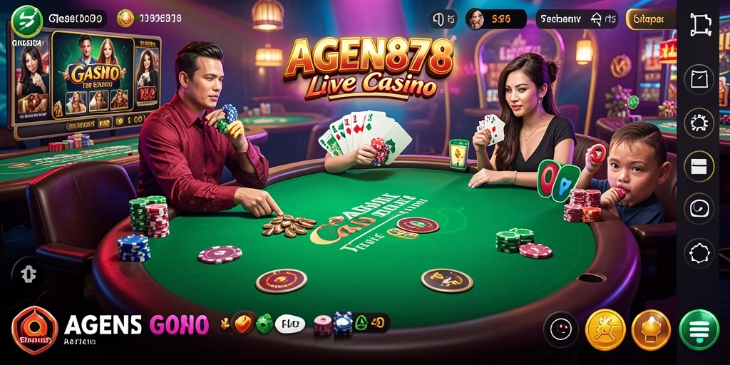 Tampilan gameplay Live Casino AGEN878 yang seru dan mendebarkan.