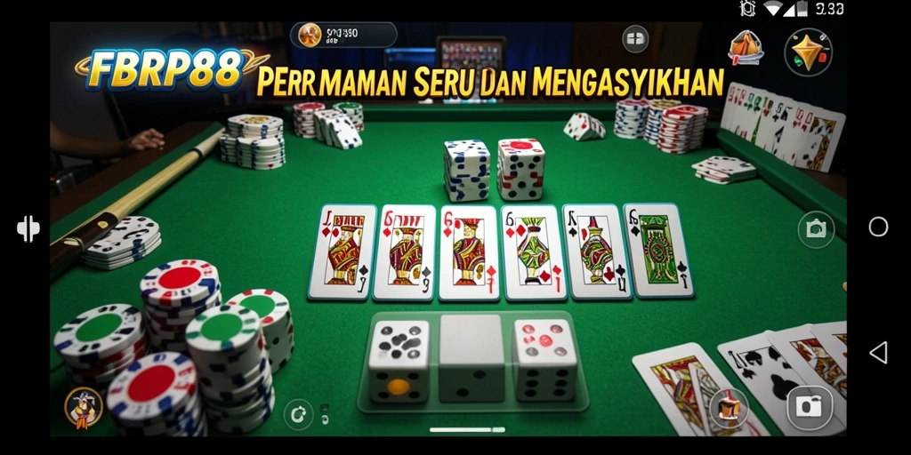 Screenshot utama FBRP88 menampilkan gameplay seru dari domino.