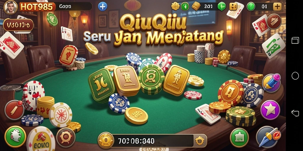Tampilan screenshot HOT985 menampilkan keseruan gameplay QiuQiu.