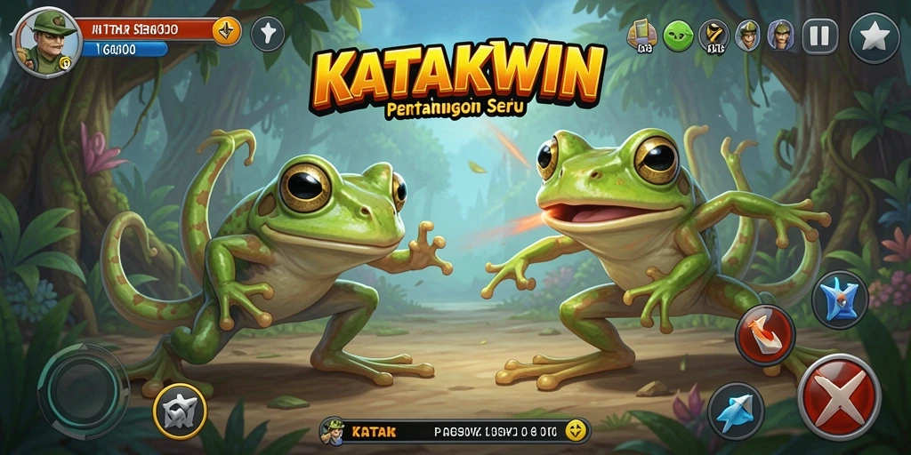Tampilan menarik dari pertempuran katak dalam KATAKWIN.