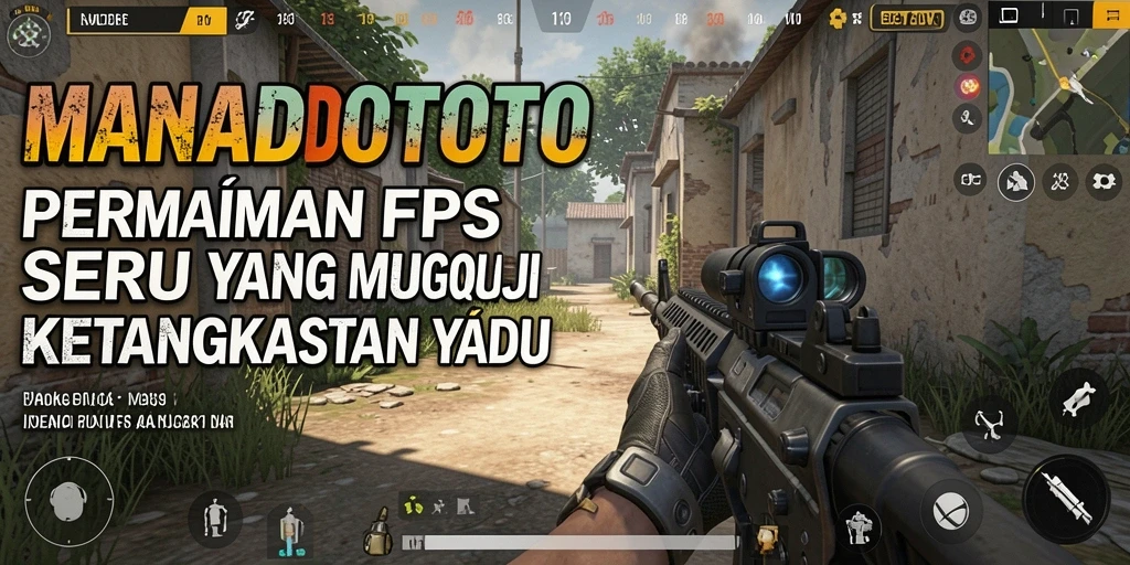 Tampilan gameplay seru dalam MANADOTOTO dengan aksi tembak-menembak yang mendebarkan.