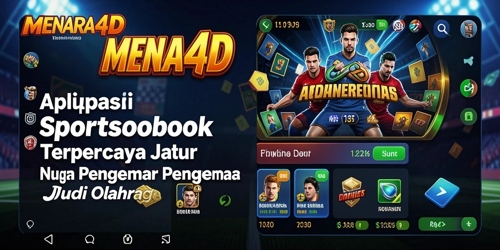 Tampilan menarik dari aplikasi MENARA4D yang menunjukkan antarmuka permainan sportsbook.