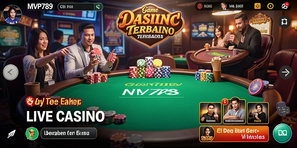 Tampilan gameplay Live Casino MVP789 yang seru dan interaktif.