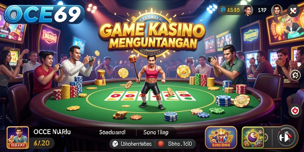 Tampilan menarik dan gameplay kasino yang mendebarkan di OCE69.