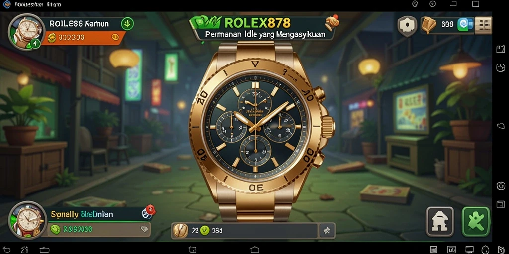 Tangkapan layar gameplay <strong>ROLEX878</strong> menunjukkan bagaimana manajemen Idle yang cerdas dapat menghasilkan kemajuan cepat.