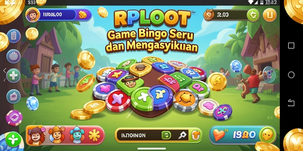 Screenshot gameplay RPLOOT menunjukkan suasana bermain Bingo yang seru dan menyenangkan.