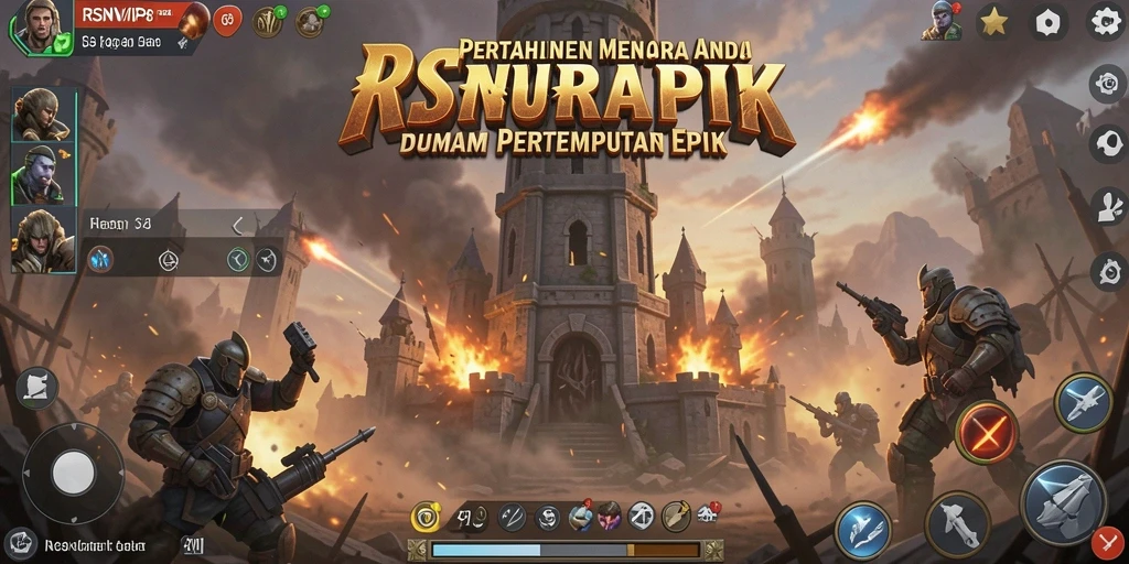 Gameplay RSNVIP8 menampilkan pertahanan menara melawan gelombang musuh yang menarik.