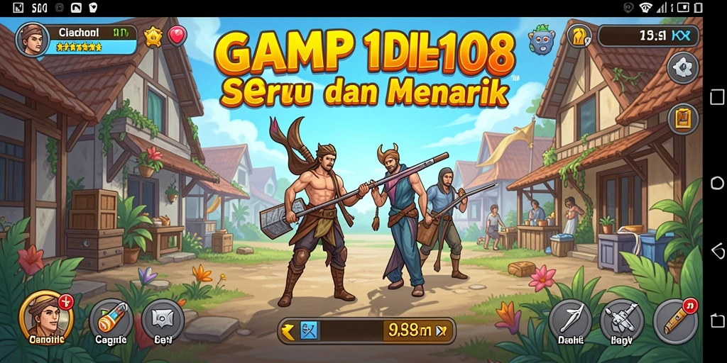 Tampilan gameplay pencarian dan pengumpulan sumber daya di SIAP108.